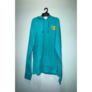 Champion Teal Long Sleeve Hoodie Pullover Sweatshirt Mens Small, New With Tags